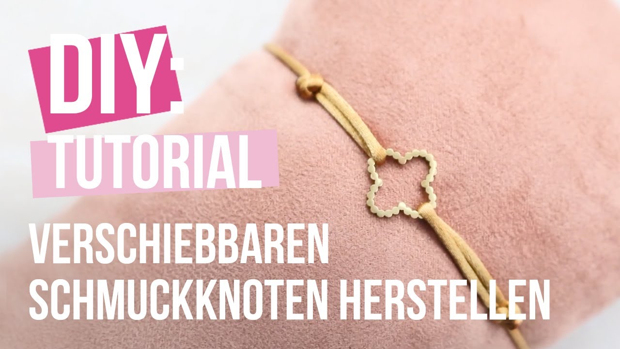 Schmuck machen: Mit Band einen verschiebbaren Schmuckknoten herstellen ♡ DIY
