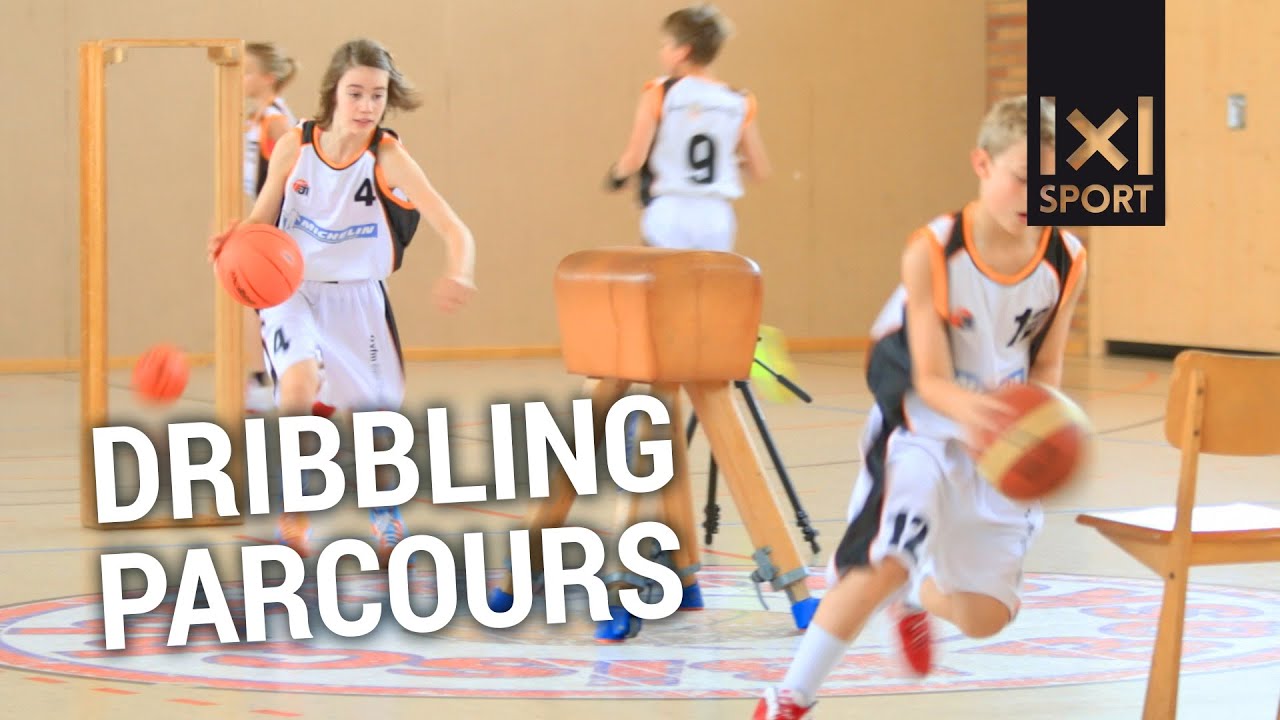 Dribbling Parcours - Dribbeln, Ball Handling und Sprint trainieren mit Mini Basketballern