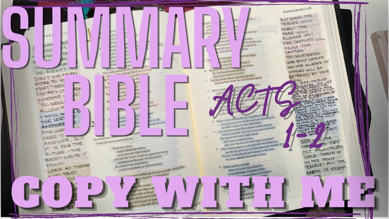 Copy into my Summary Bible with Me | Acts Study | How do I Study a Book of the Bible