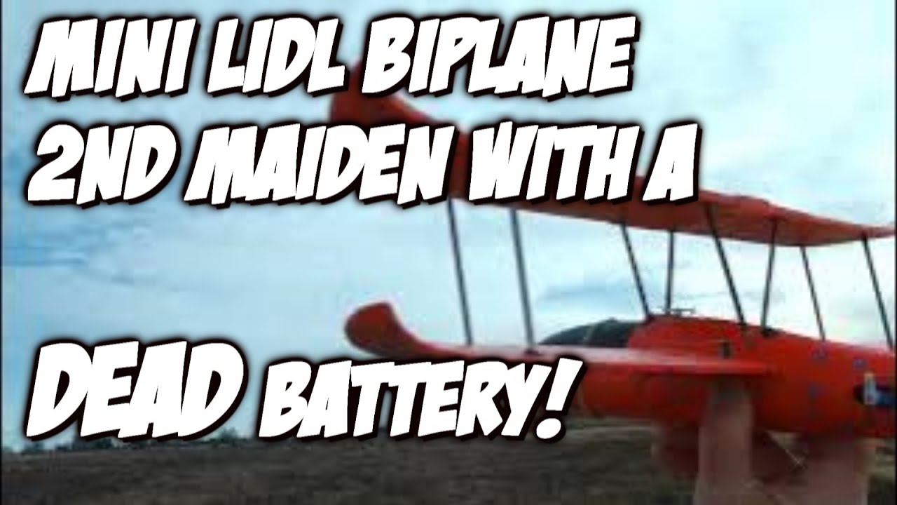 Mini Lidl RC Biplane foamy biplane gets a great 2nd Test flight! DIY Cheap Foamie Biplane