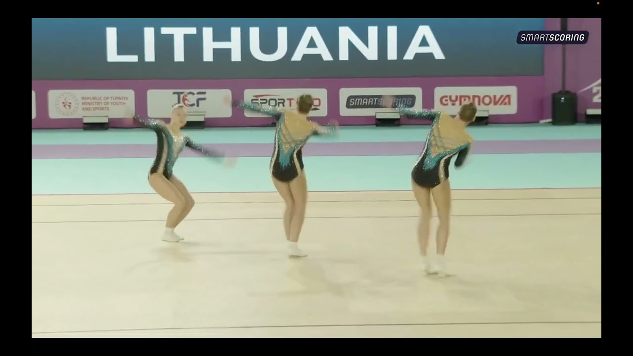 Lithuania (LTU) - 2023 European Championships in Aerobic Gymnastics,  Trio Qualifications - seniors