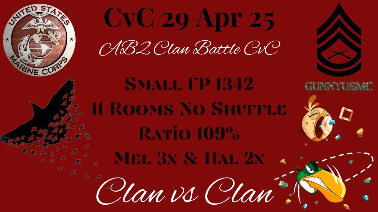 Angry Birds 2 AB2 Clan Battle CvC FP 1342 No Shuffle 29 April 2025-Mel3x/Hal2x #ab2