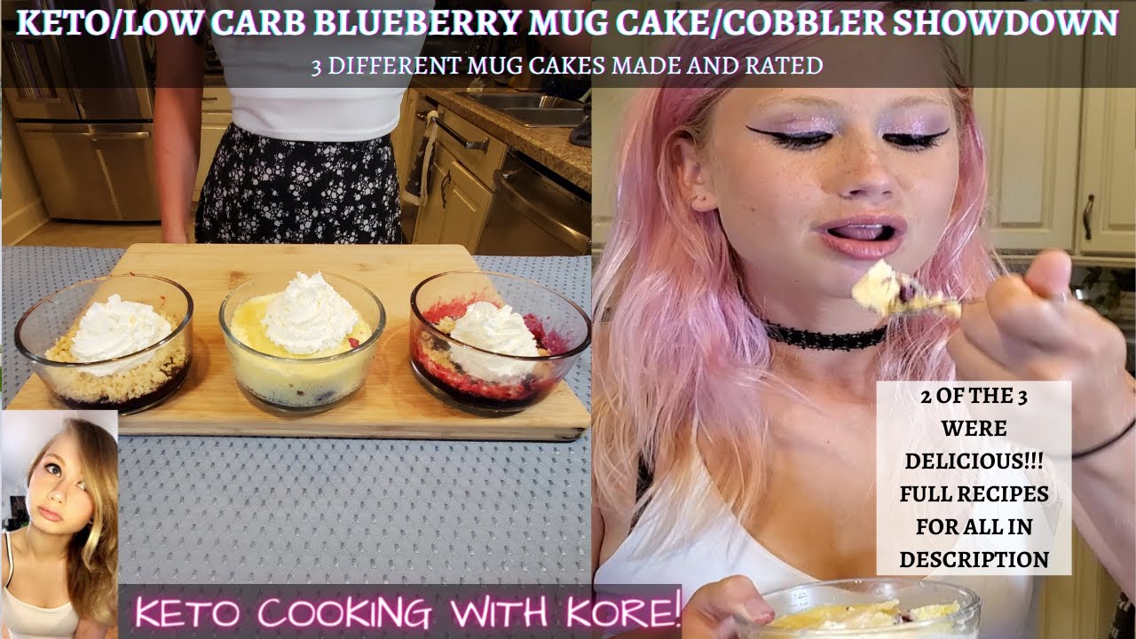 KETO / LOW CARB Черничный торт с кружкой / Cobbler Showdown. Сделаны и оценены 3 различных вида
