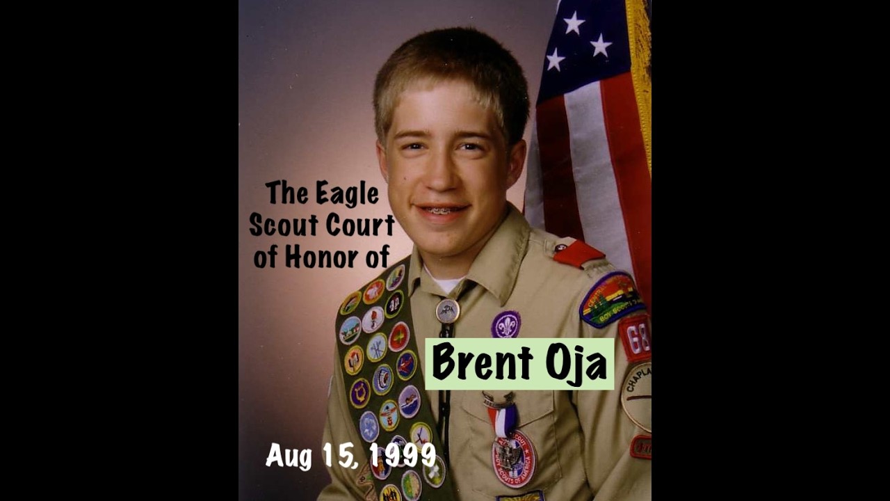 Eagle Scout Court of Honor of Brent Oja Eagle, Boy Scout Troop 68, Aug 15 1999, Melrose, Minnesota