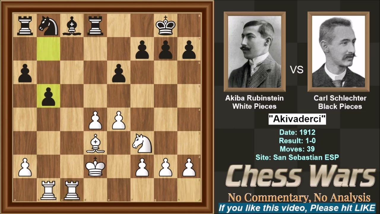 Akiba Rubinstein VS Carl Schlechter 1912 - 