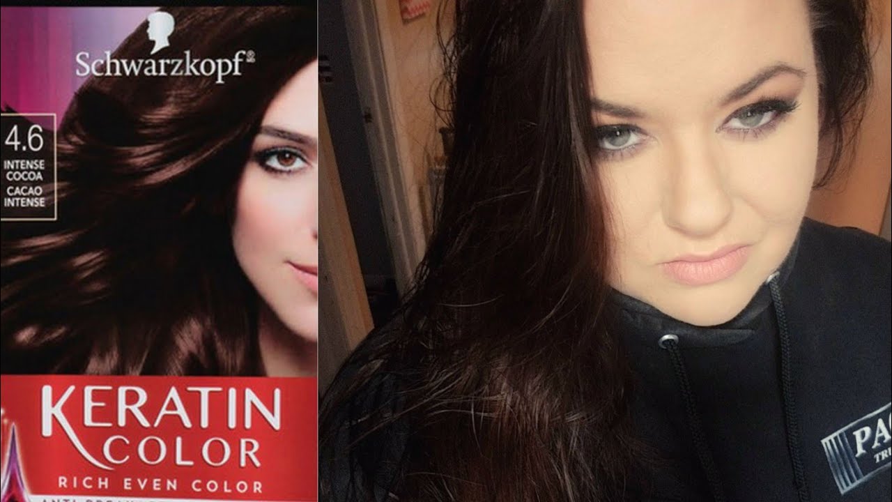 Интенсивный какао | Schwarzkopf Keratin Color 4.6 | Насыщенный коричневый цвет для волос
