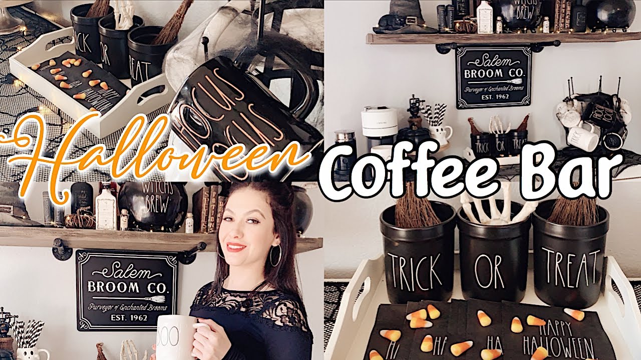 HALLOWEEN👻 COFFEE BAR| HALLOWEEN DECORACION 2020| IDEAS PARA DECORAR ESTACION DE CAFÉ