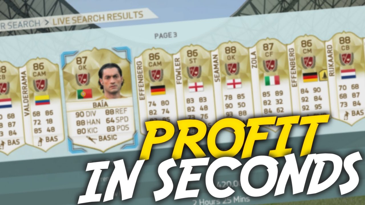 FIFA 16: PROFIT IN SECONDS!! 100-500K TRADING METHOD!!