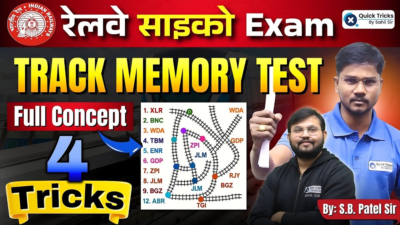 RRB ALP 2025 Psycho Test | Track Memory Test Full Concept | Track Memory Test Tricks | by Shiv sir