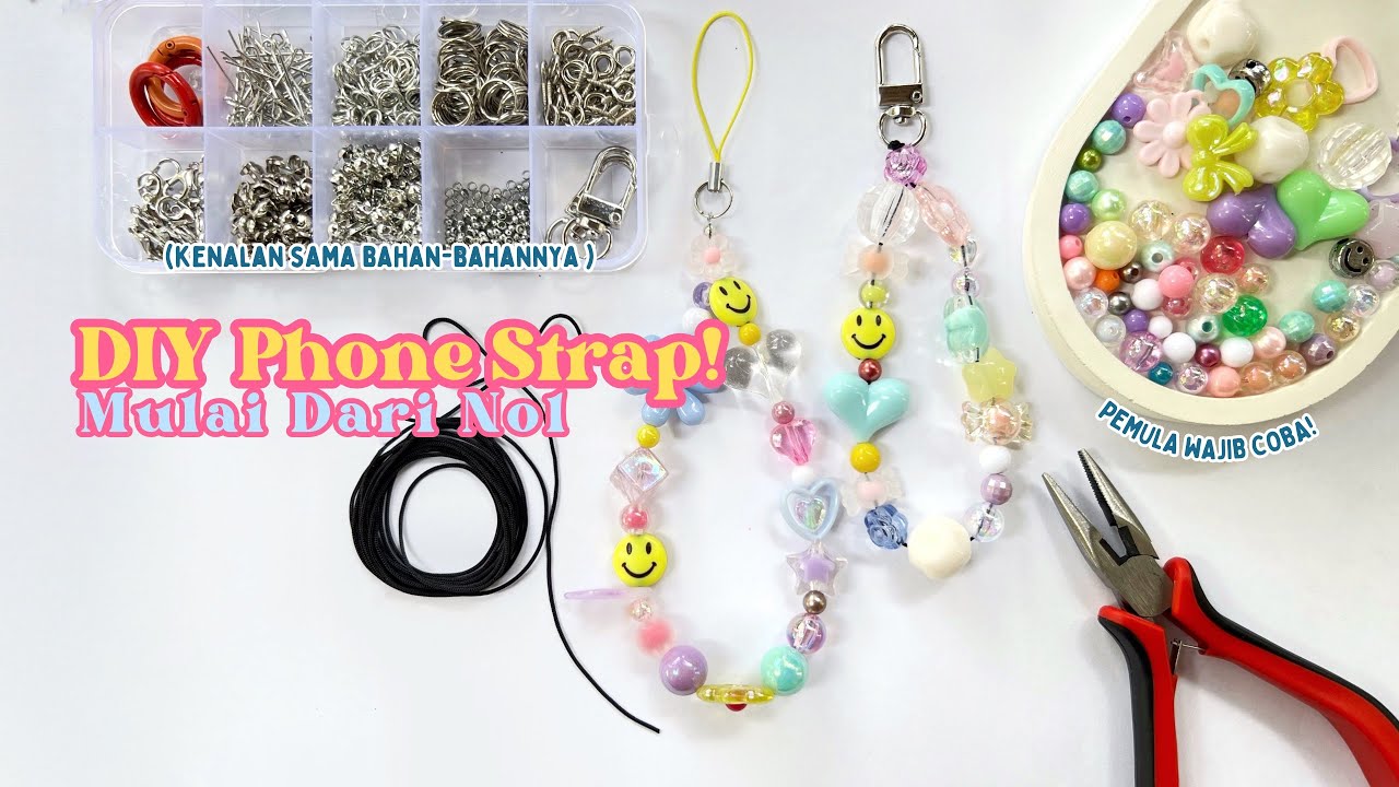 DIY Phone Strap Untuk Pemula 💖 | DIY Phone Strap | Gantungan Hp