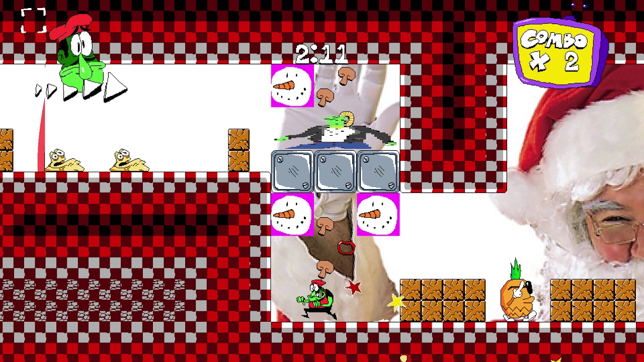 [Seizure warning] Pizza Tower Christmas race event speedrun (1:40.06)