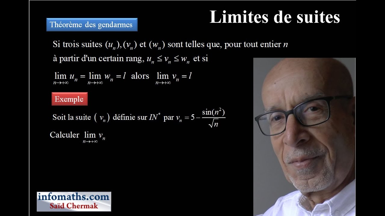 LIMITES DE SUITES. THÉORÈME DES GENDARMES