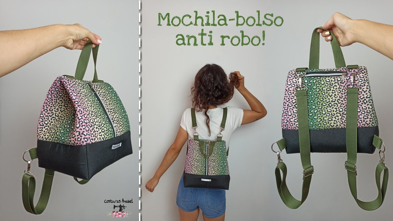 Cómo hacer una mochila 🎒| Mochila anti robó ✋🏼| Muy fácil 🧵