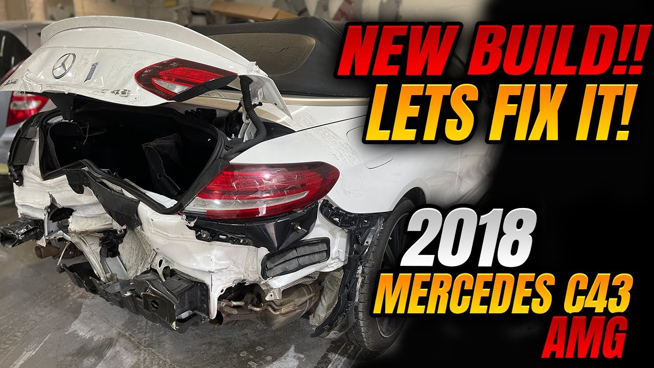 REBUILDING A SALVAGE 2017 MERCEDES C43 AMG CAR | TAKING DELIVERY FROM AN ONLINE AUCTION PART 1