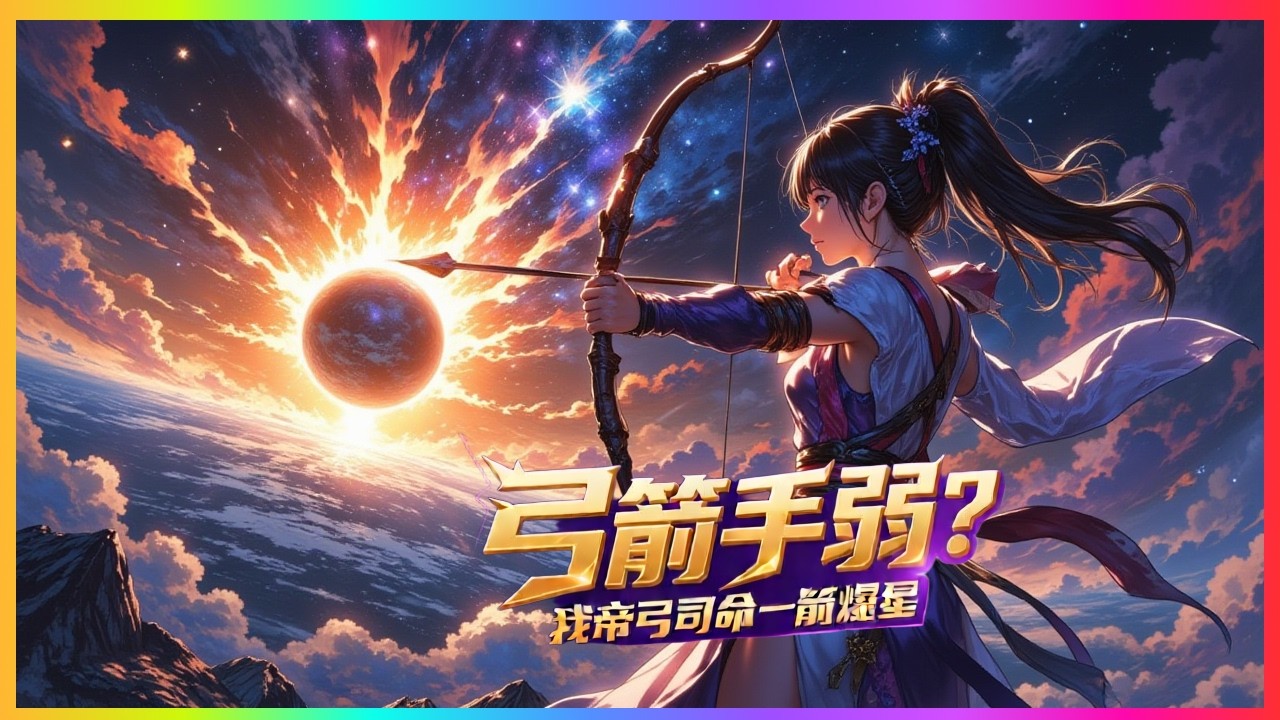《弓箭手弱？我帝弓司命一箭爆星》大结局：游戏降临现实，我转职唯一隐藏职业帝弓司命！暴击无限叠加，复仇光矢因果必中，一箭射爆异族神明！👑🏹💥 看苏晨如何以凡人之躯，执掌巡猎，成为星神！