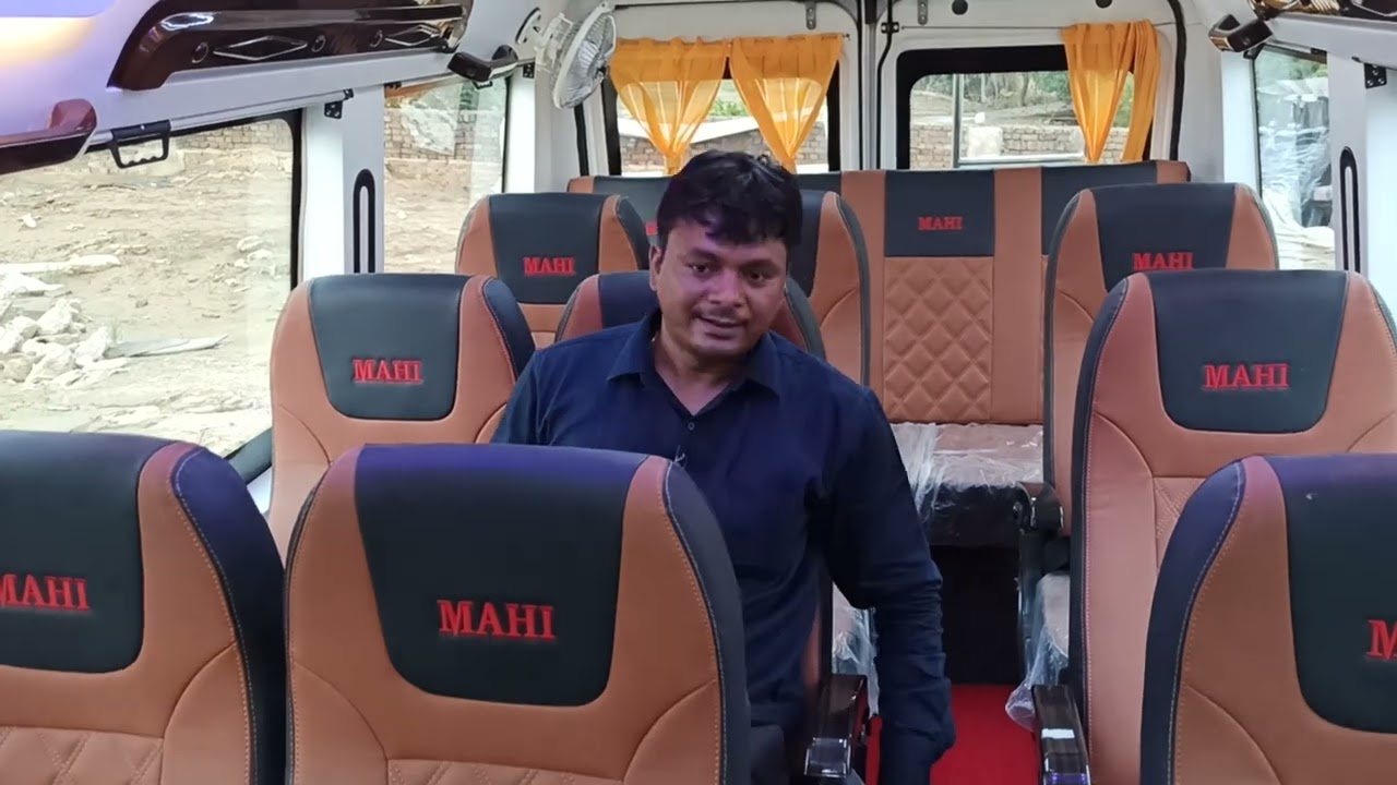 3700 WB Traveller 17 Seater Fix Glass interior Modification by RCE