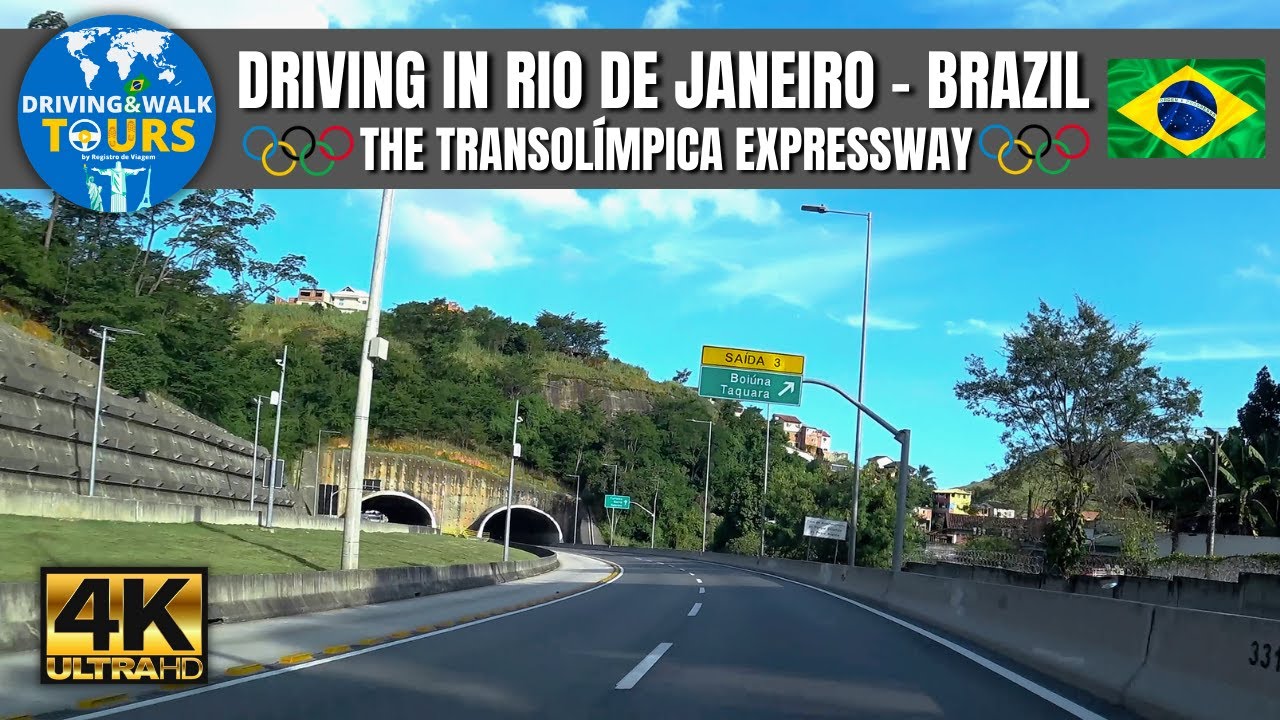 【4K】Driving in Rio de Janeiro, Brazil: From Deodoro to Pontal Beach on the TransOlímpica Expressway