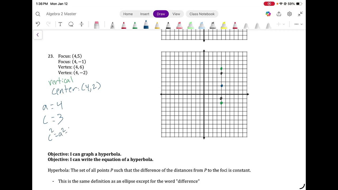 Chapter 10   Writing Equations of Ellipses Example 3