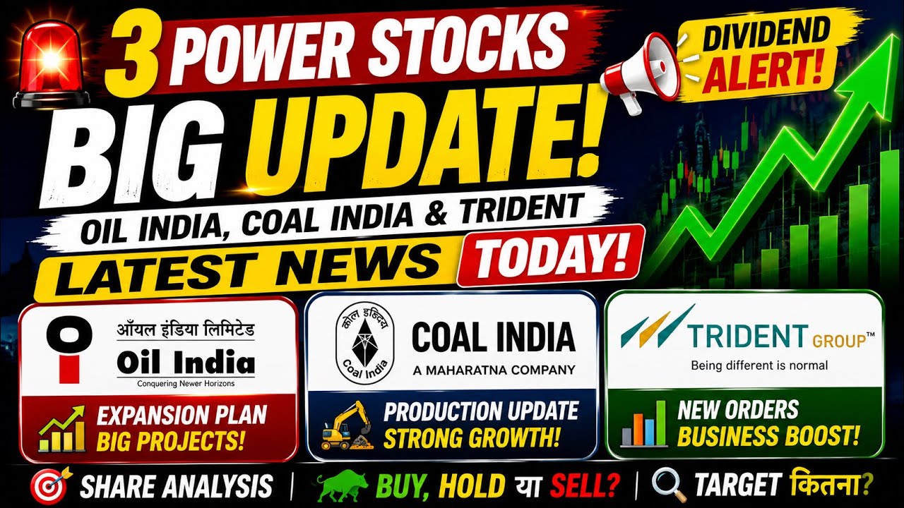 🚨 Oil India, Coal India & Trident Latest News! 😱 Dividend, Big Updates & Share Analysis