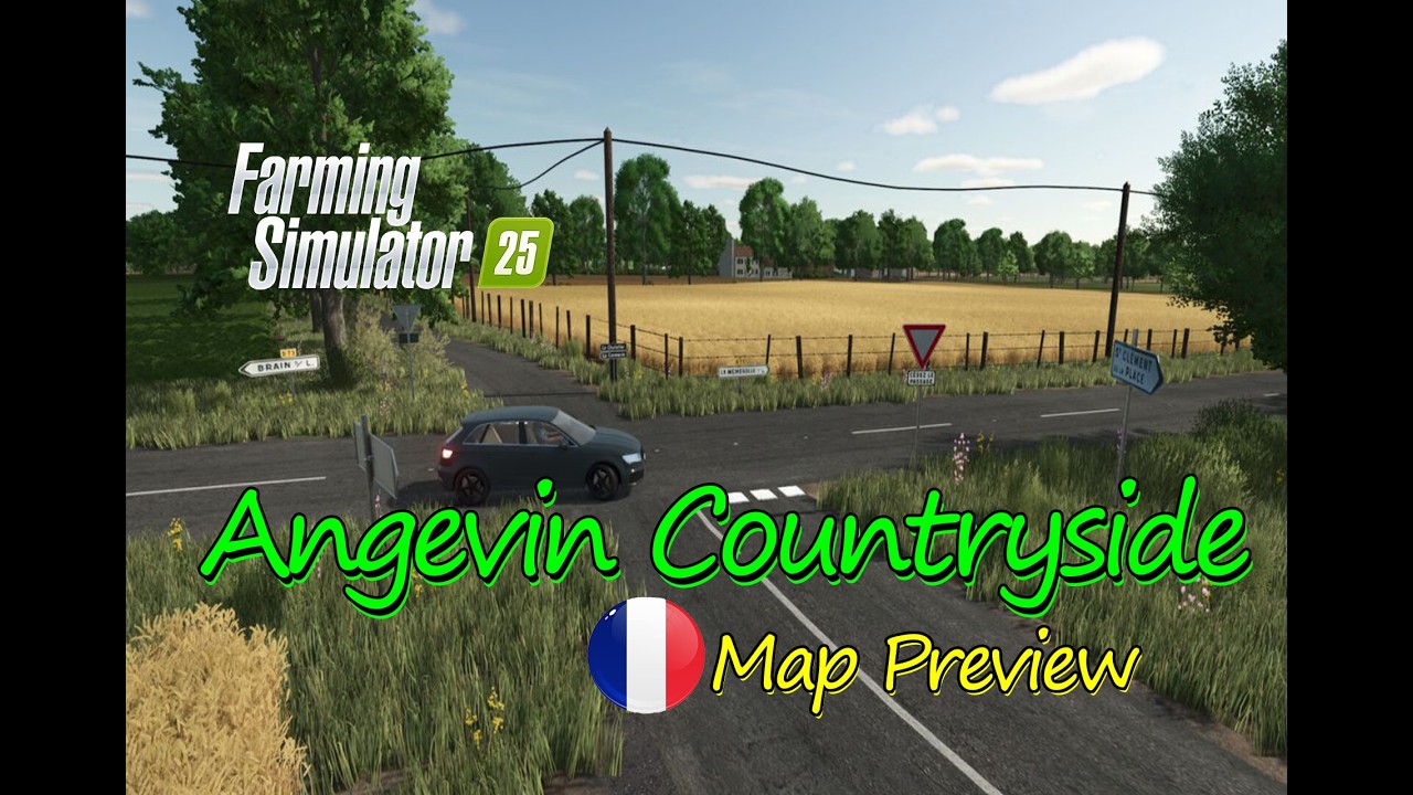 Angevin Countryside Map Mod preview: French Countryside Adventure | Map Tour | Farming Simulator 25