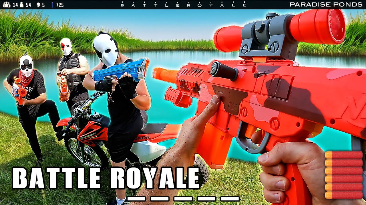 They hunt me in the NERF WAR | SPYRA BLASTER BATTLE ROYALE! - Part 3