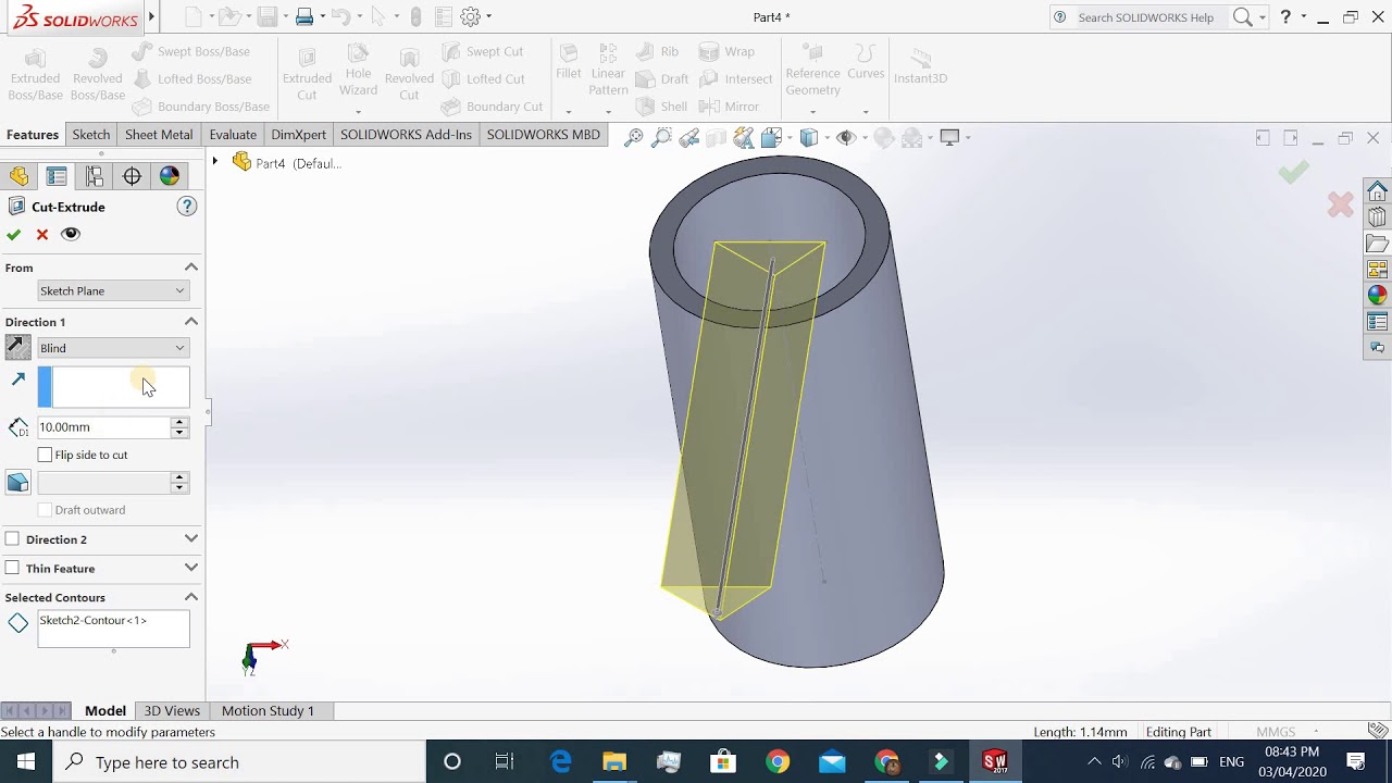Click Pen Part - Solidworks #solidworks #design #clickpen
