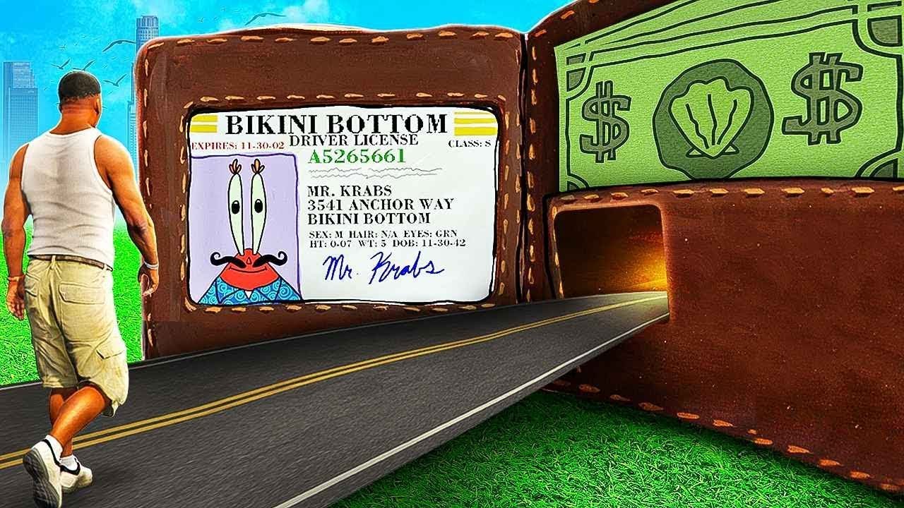 ¿QUÉ HAY DENTRO DE LA CARTERA DE MR  KRABS DE SPONGEBOB EN GTA 5