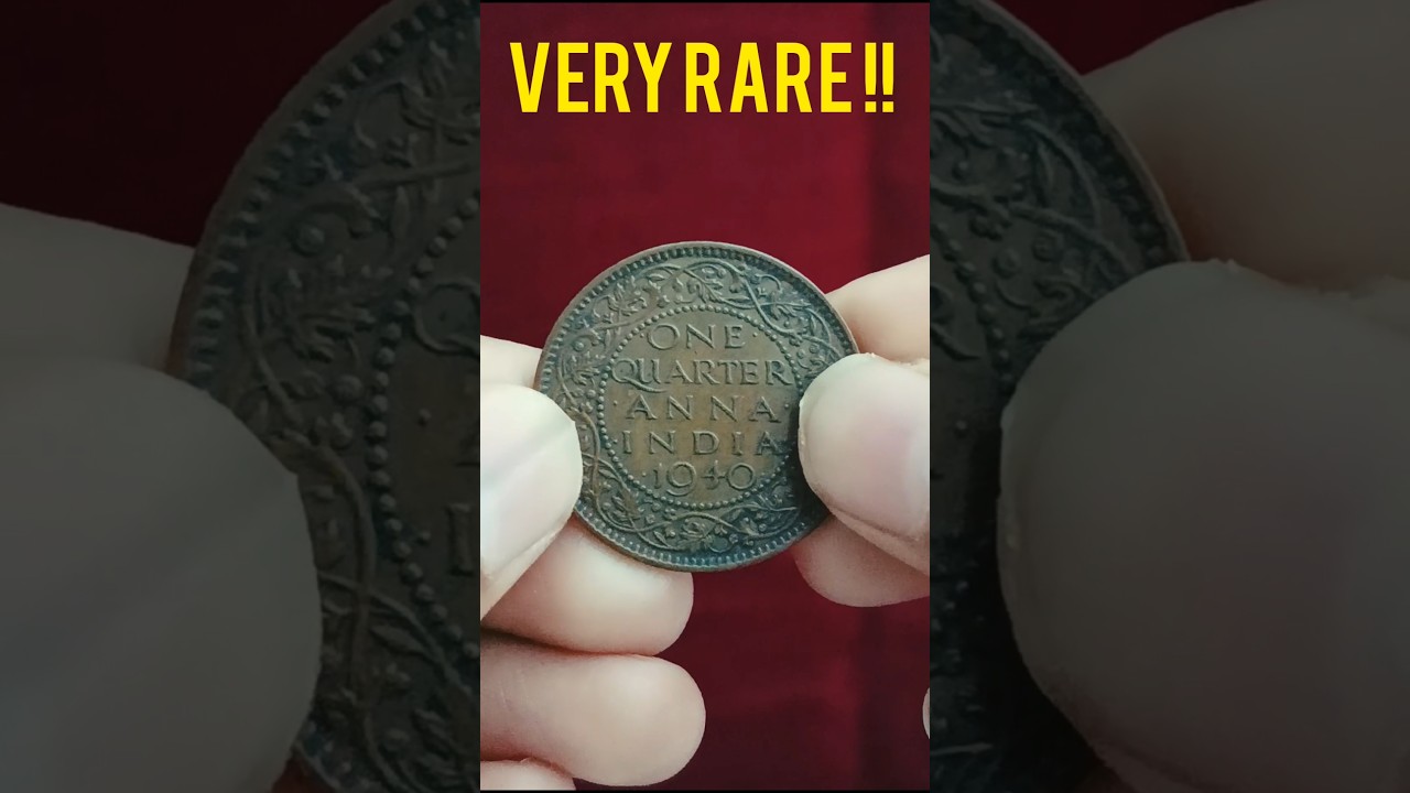 Extremely Rare !! One Quarter Anna From 1940 !!