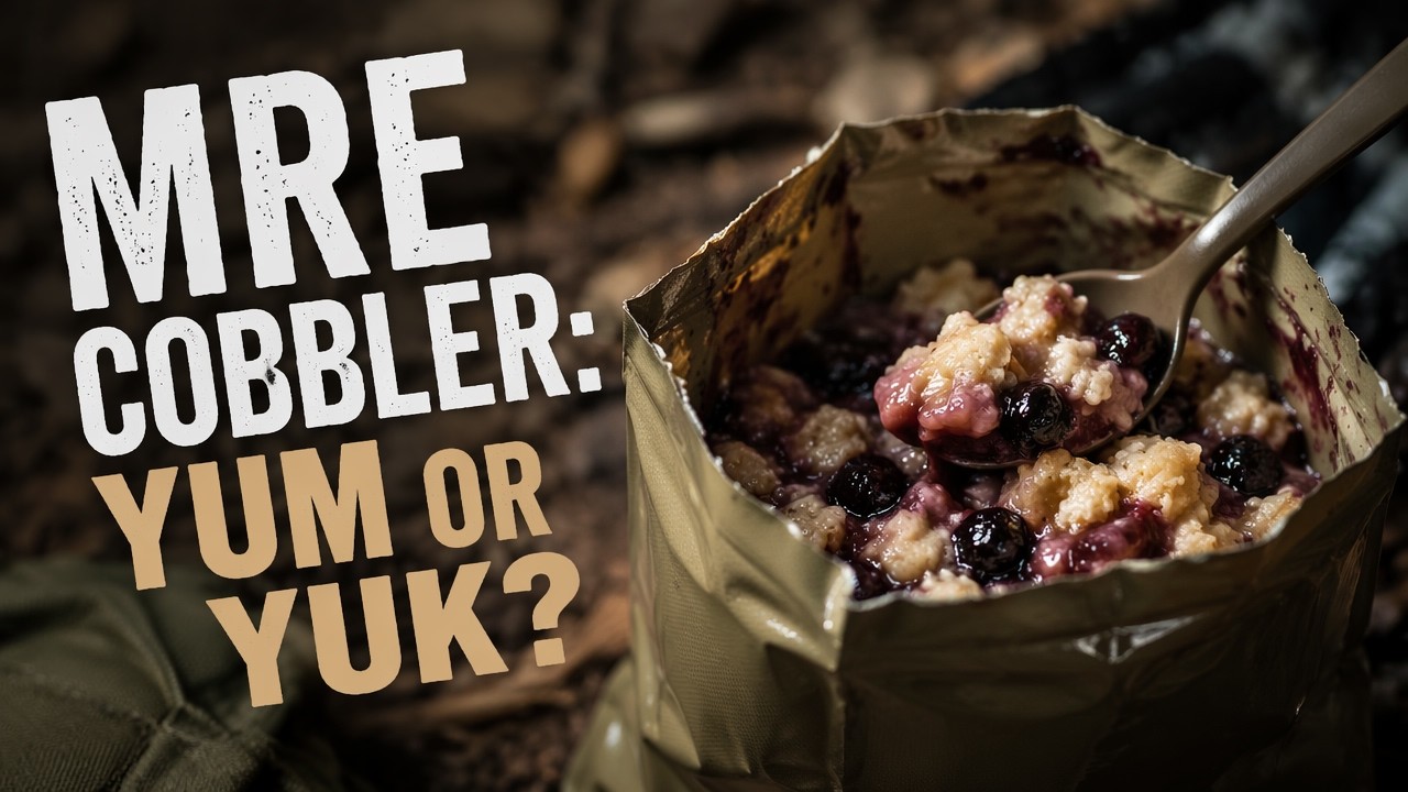MRE Cherry Blueberry Cobbler Review