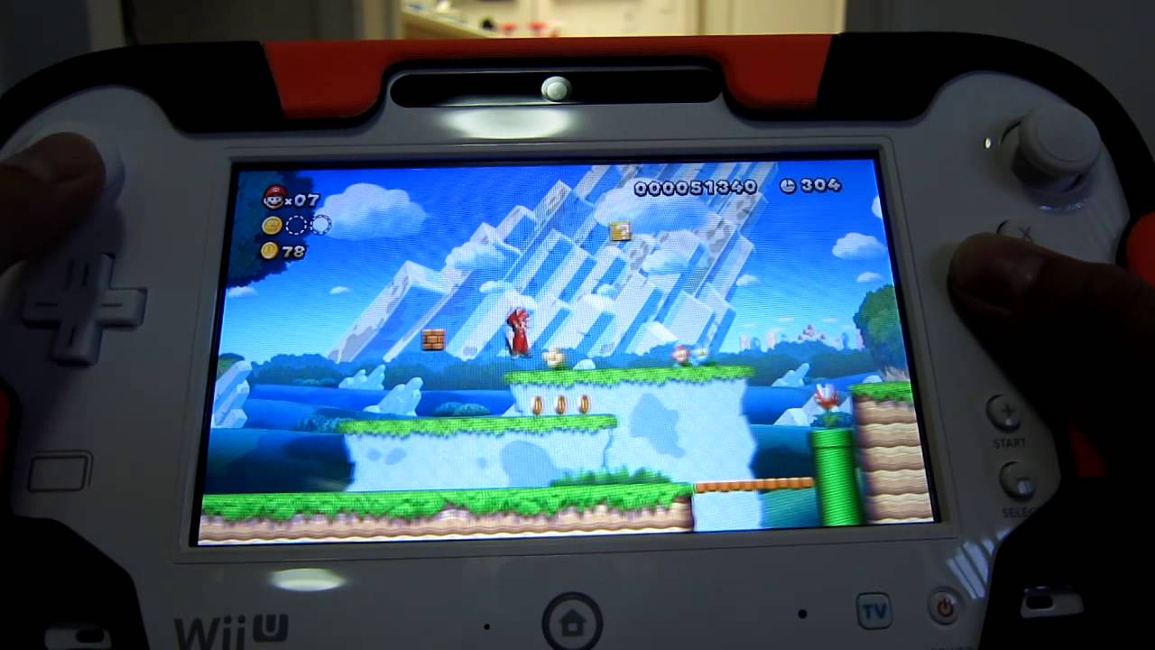 Wii U New Super Mario Bros U Gameplay On Gamepad!!!