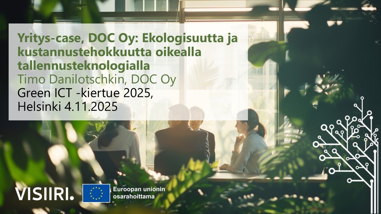 Ekologisuutta ja kustannustehokkuutta oikealla tallennusteknologialla – Green ICT -kiertue 2025