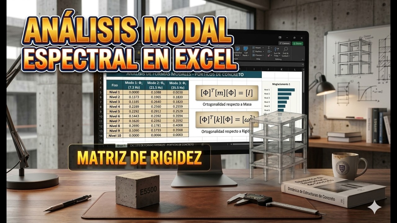 Análisis modal espectral PASO A PASO - Parte I: Determinación de la matriz de rigidez del sistema