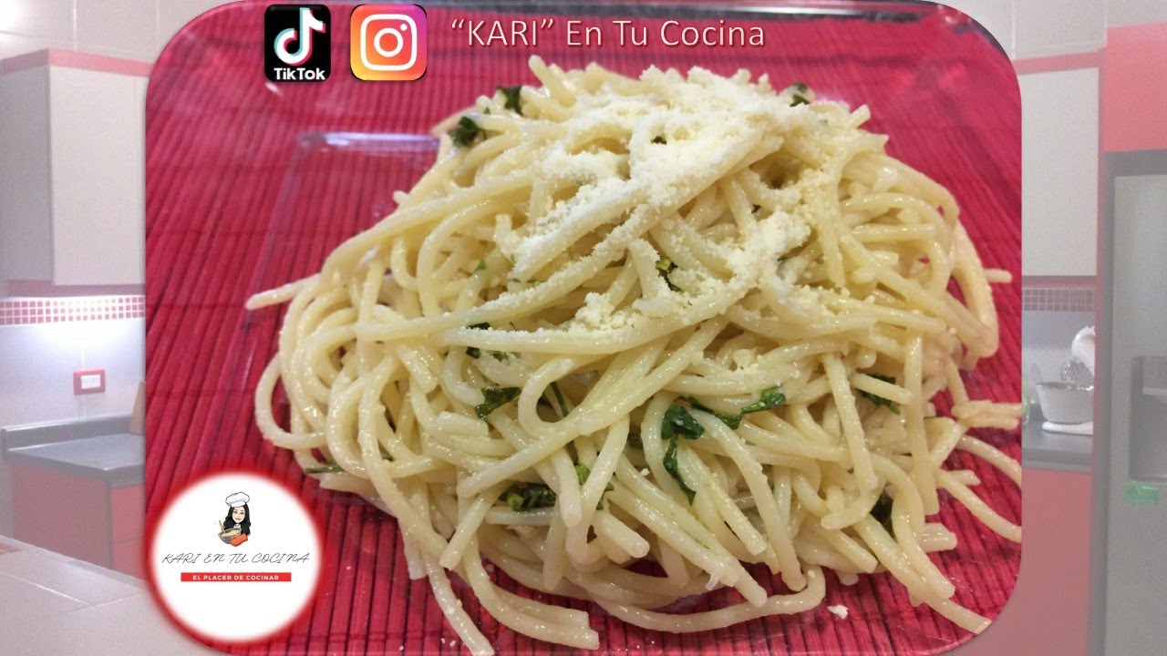 Spaghetti a la Mantequilla Sabor Ajo y Perejil
