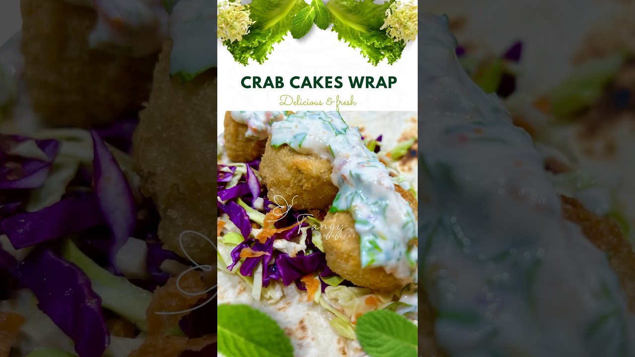 Crab Wraps: refreshing zesty and tangy cilantro sauce. Vegan Option: 🦀Plant-based crab🦀