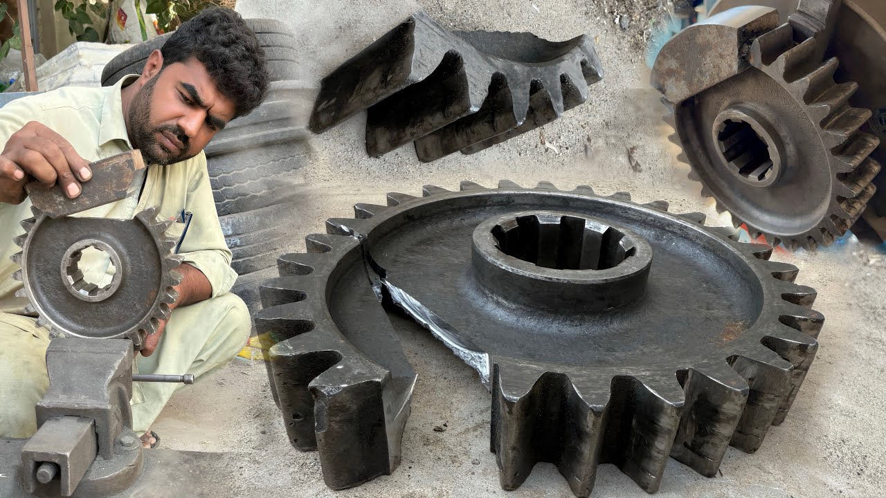 First Time A Expert Mechanic Repair Broken Gear Gerari With Making Tooth From New Technique…