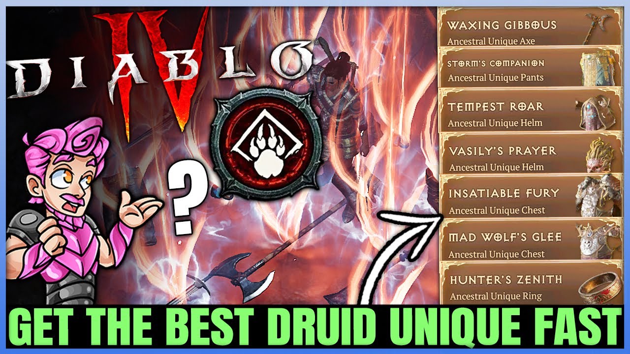 Diablo 4 - New BEST Druid Unique You NEED - All Druid Unique Gear Power Ranking & Showcase Guide!