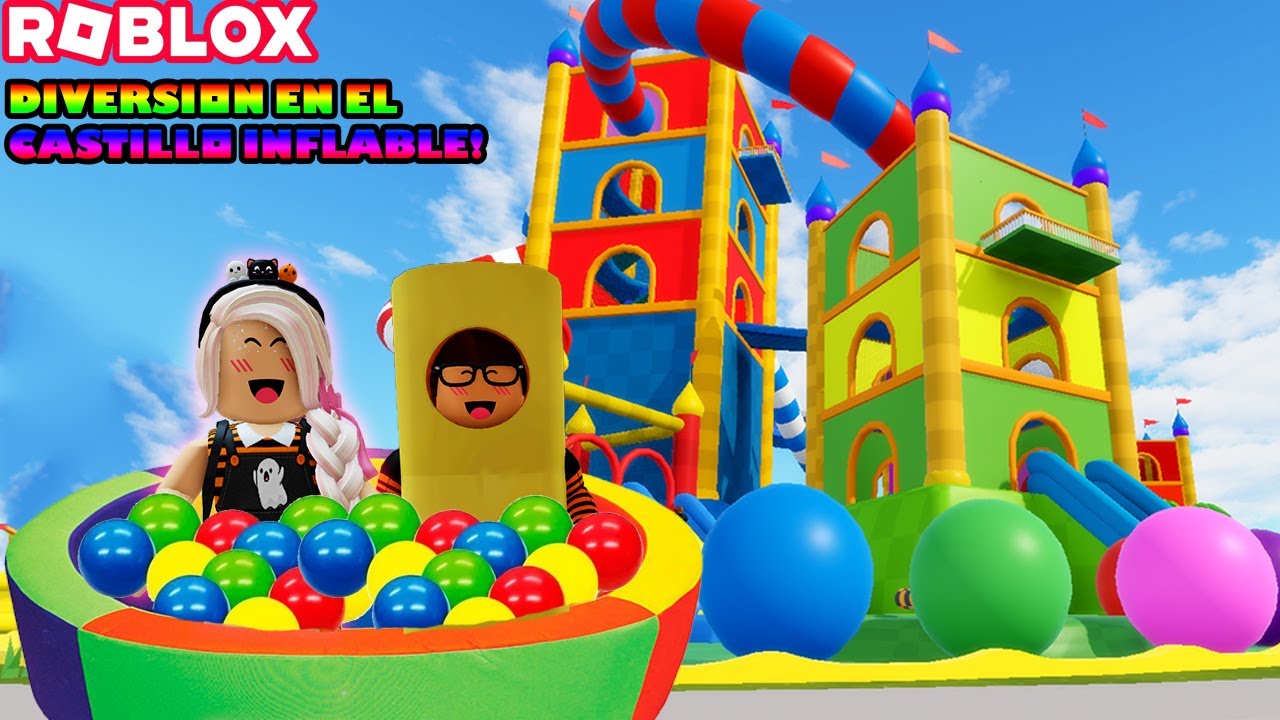 Samantita Y Guttito Taco Se Divierten En El Castillo Inflable Lleno De Juegos Y Toboganes! YEAA! 😄