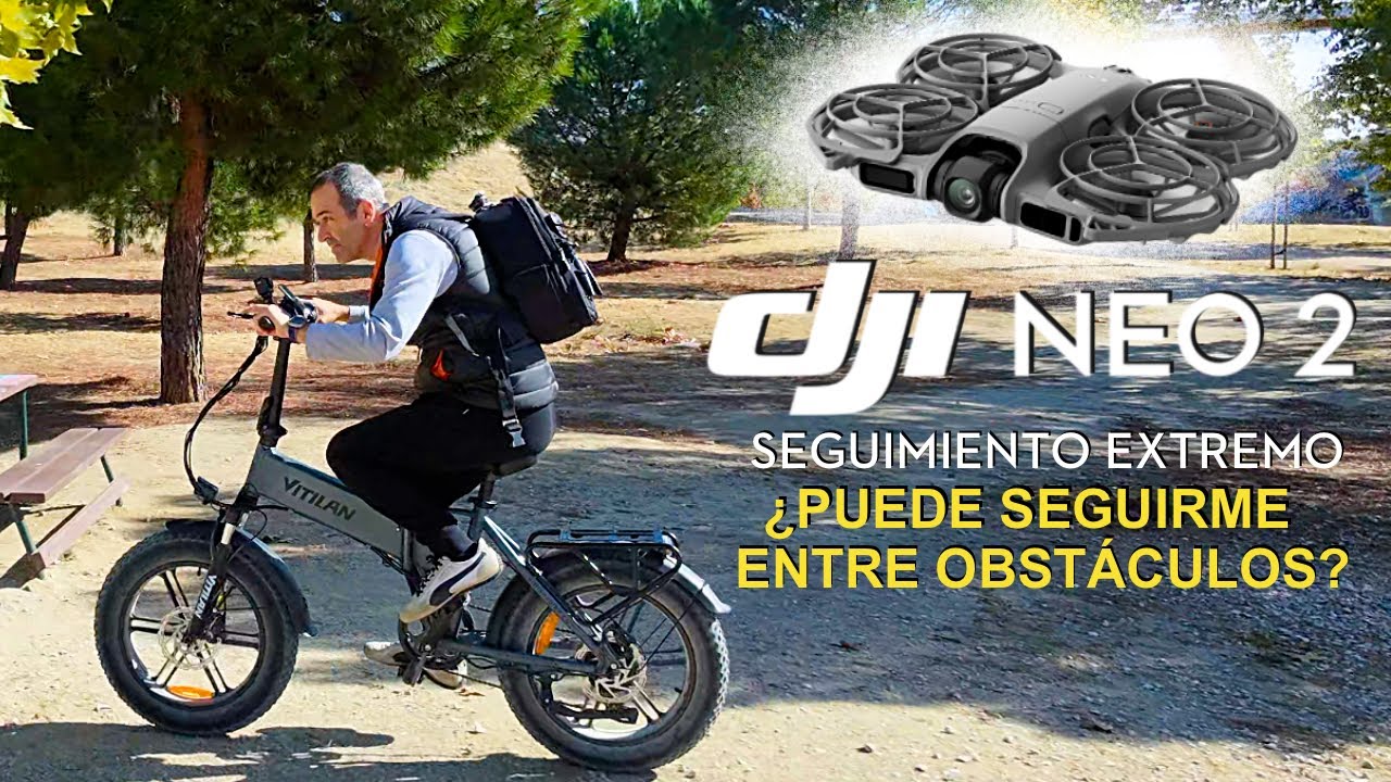 DJI NEO 2 - PRUEBA de SEGUIMIENTO entre OBSTÁCULOS | Bicicleta/Andando/Corriendo