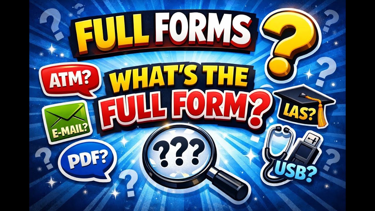 IMPORTANT FULL FORMS ||STATIC GK|| FULL FORM GK QUESTIOM|| ALL EXAM||