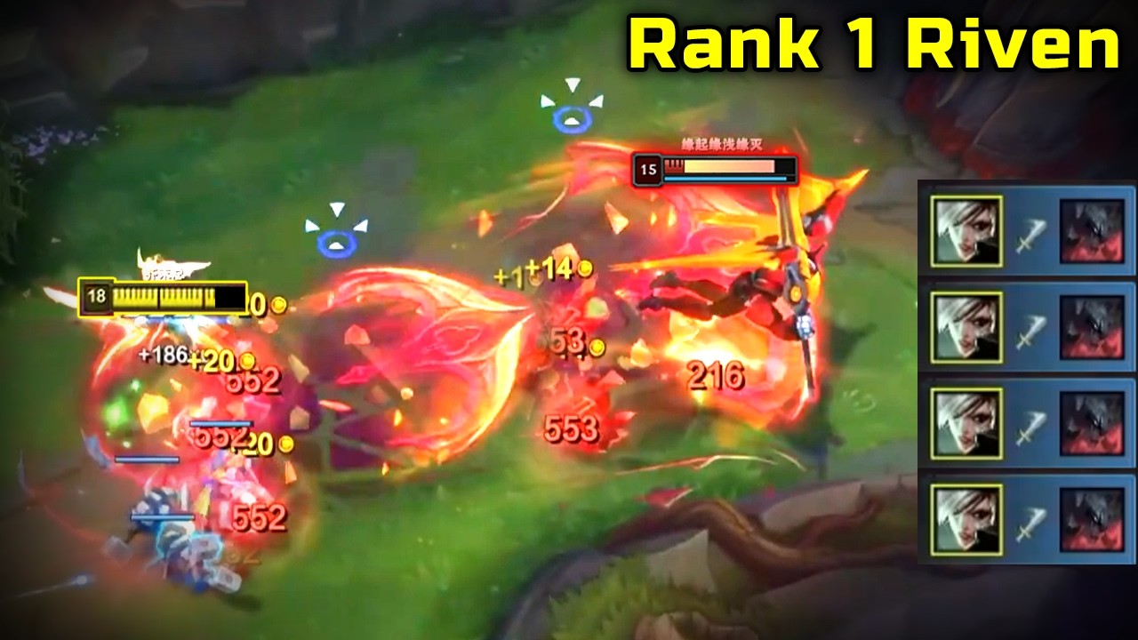 Rank 1 Riven vs Aatrox - CN Super Server / HighElo - Engsub