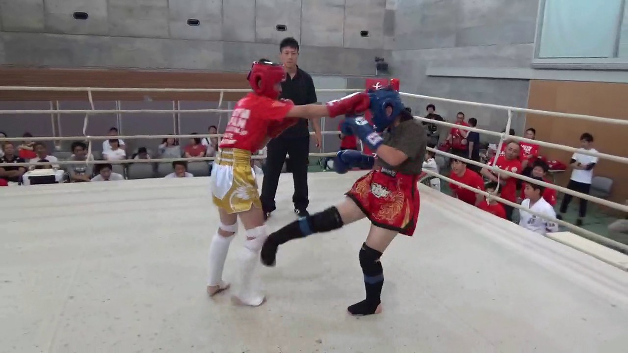 第16試合 2R ジュニアBクラス-55㎏契約（２分×２R） 伊藤　祥太郎（LA GYM JAPAN） 156㎝　45㎏　14歳 ｖｓ 石坂　佳珠（ウルブズスクワッド） 151㎝　52㎏　13歳