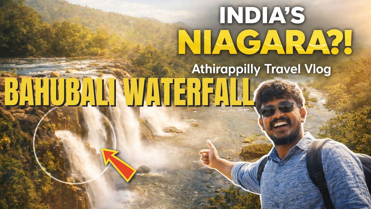 Athirappilly Waterfalls 😱🌊 (Bahubali Falls) | India Niagara 🔥 | Kerala Trip Vlog