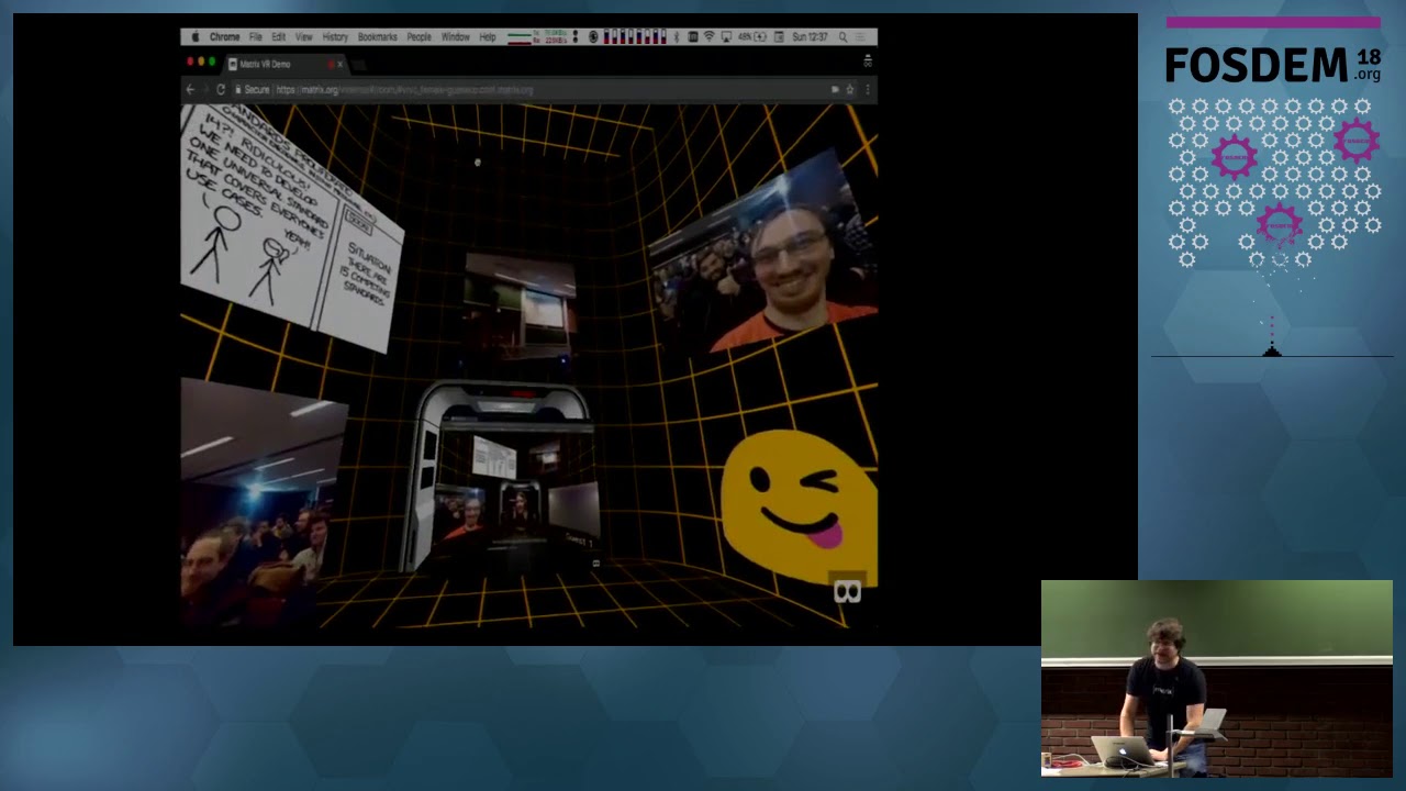 Open communication in WebVR with Matrix! Where Matrix.org meets The Matrix...