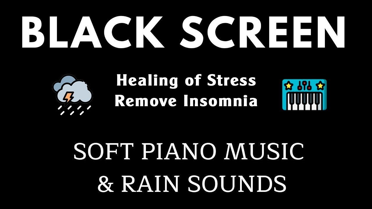 FALL INTO SLEEP INSTANTLY - Relaxing Piano Music & Rain Sounds for Sleep + Insomnia, Stress Relief