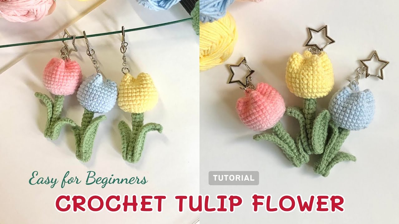 How to Crochet a Tulip Flower 🌷 | Beginner Friendly