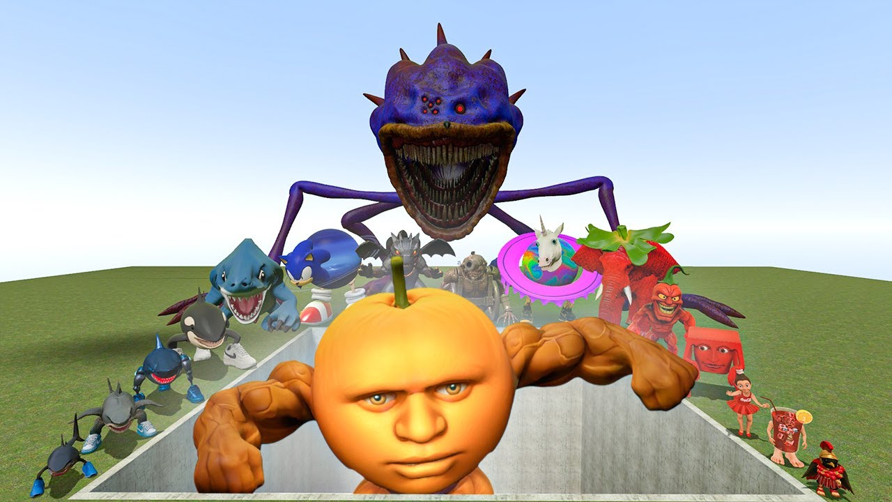 Мемы ИИ Brainrot против боссов Odindindindun в гигантской яме – Gmod Chaos