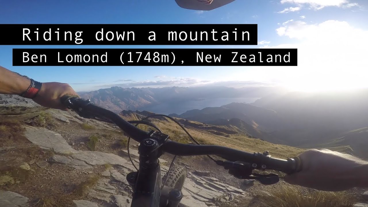 Riding down a mountain | Ben Lomond (1748m), New Zealand on a MTB