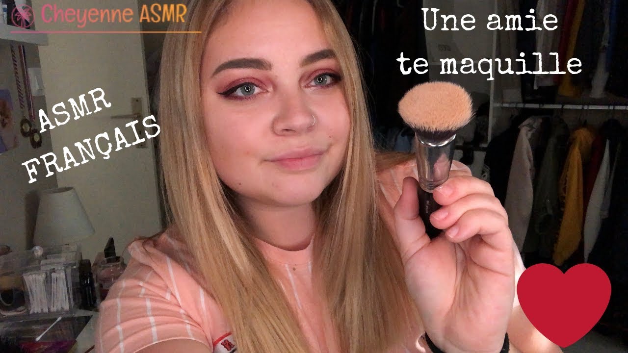 ASMR Français  ▶︎ Une amie te maquille (attention personnelle, visuel...)♡