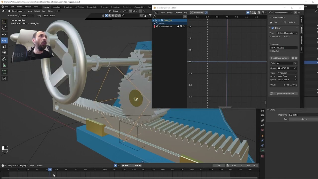 Driver in Blender nella meccanica - Versione Corta