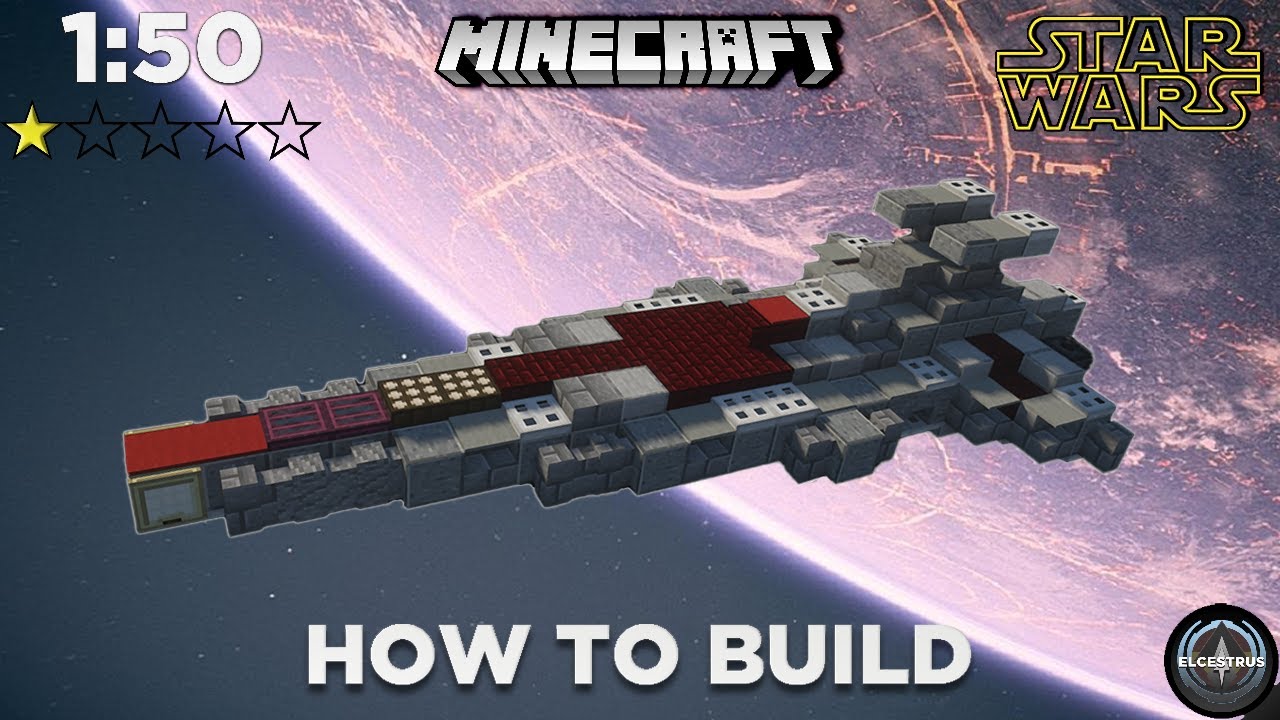 Republic Venator-class star destroyer | Minecraft Star Wars tutorial